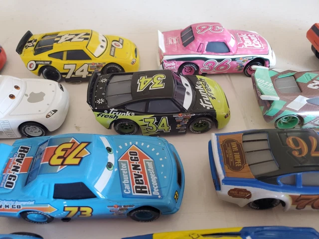 DISNEY PIXAR CARS race car lot of 20 loose unplayed with 3