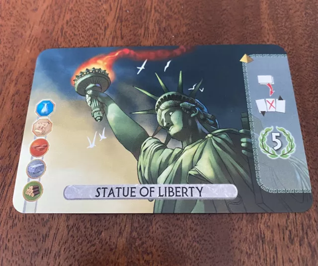 7 Wonders Duel - Statue of Liberty Promo Wonder Card - New!