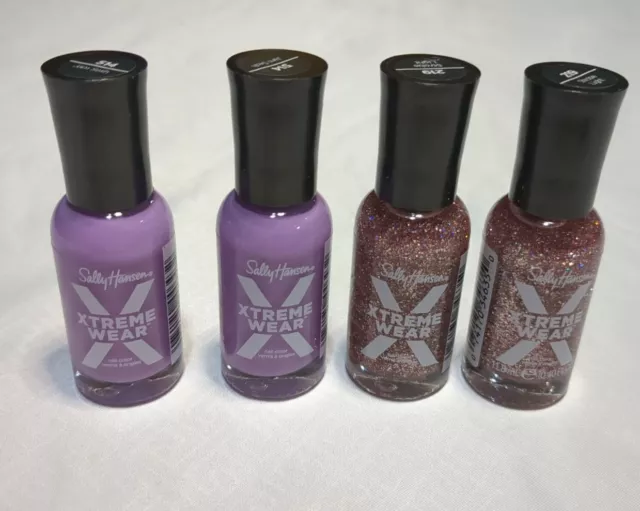Sally Hansen Xtreme Wear Lot Of 4-Nail Polish#514 Jam Sesh & 219 Strobe Light