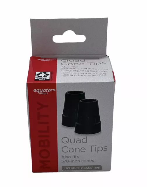 QUAD CANE TIPS Fits 5/8 Inch Canes,1 pair Rubber Cane Tips 9.99 PicClick