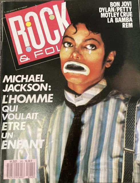 Rock & Folk n°245, Michael Jackson, Bon Jovi, Mötley Crüe, Dylan/Petty, REM