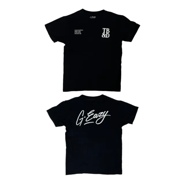 G-Eazy Signature Series The Beautiful & Damned Tour Black T-Shirt Size Small