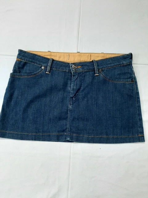 Wrangler jeans Short pantaloncino minigonna gonna mini skirt donna woman tg 32
