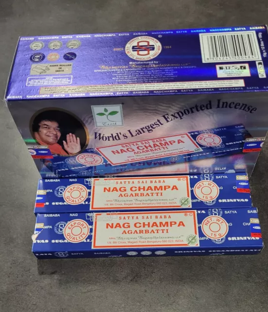 Encens Satya Nag Champa Sai Baba - Carton de 12 boites de 15gr