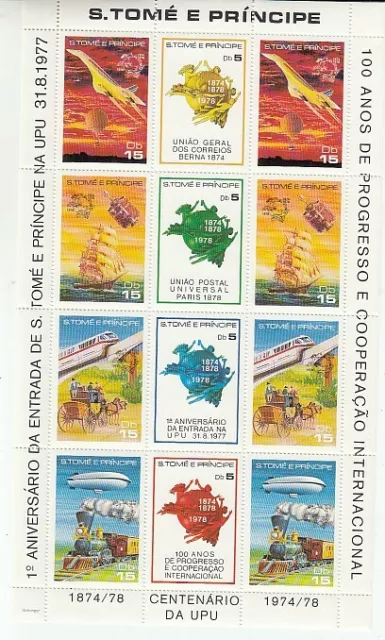 Eisenbahn - Lokomotiven  Sao Tome E Principe  522-29 Kleinbogen  **  (mnh)