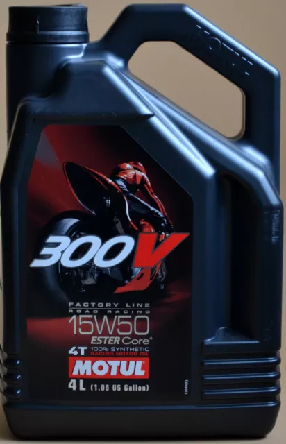 4 Liter Motul 300 V 4T FL Factory Line 15W-50 Motorradöl 15W50 double ester