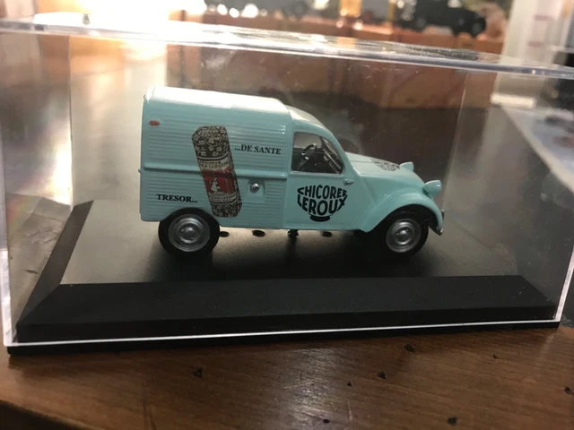 AMR 385 - Peugeot 203 Fourgonnette Chicorée Leroux - Miniature 1/43 (Très Bon état, Sans Boîte)