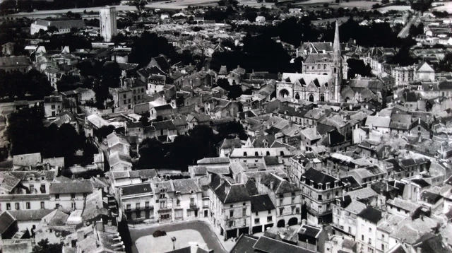 Photo Aérienne Ancienne De Souillac (Lot) – Église – Par Roger Henrard, 1959 – Tirage Vintage
