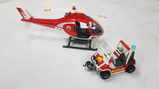 Playmobil Feuerwehrcart Buggy Hubschrauber Bergrettung Action City Life