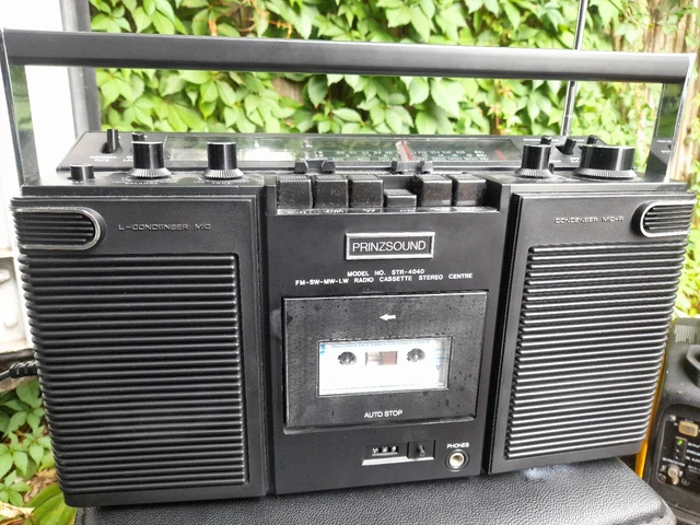 VINTAGE PRINZSOUND INVADER Radio and Cassette Player Military Style ...