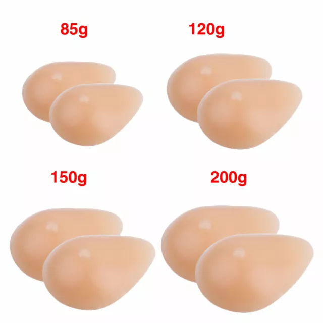 2Pcs Silicone Enhancer Breast Form Fake Boobs For Mastectomy Prosthesis Cancer