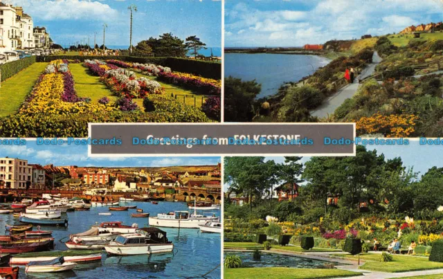 R096531 Greetings from Folkestone. Multi view. Lansdowne. 1966