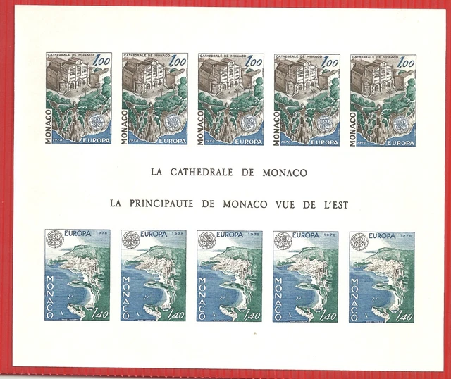 Monaco Bloc-Feuillet N°1 Neuf** Non Dentelé – Timbre De Collection Rare