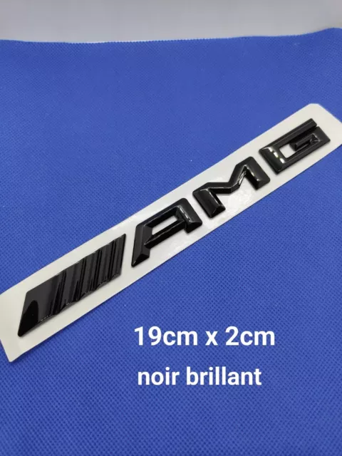 1 Logo AMG Mercedes noir brillant ABS  3D Autocollant