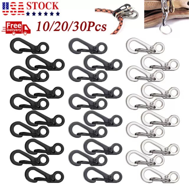 10-30X Mini SF Aluminum Spring Carabiner Clip Keychain Outdoor Snap Camping Hook