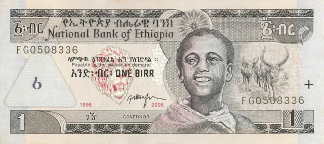 Ethiopia 1 Birr 2006 UNC