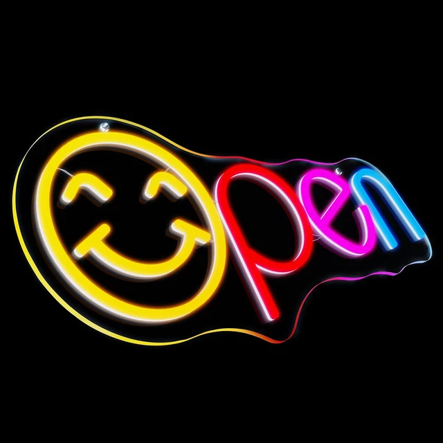 Led Open Signs for Business - Bright Color Combos Electric Neon Open Sign for Re