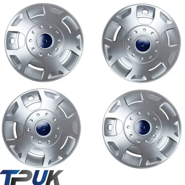 4 X 15 INCH WHEEL TRIM HUB CAP COVER X 4 FOR FORD TRANSIT MK6 MK7 2000