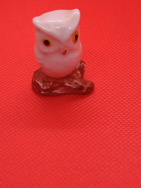 Broche Vintage Carven - Motif Hibou/chouette - Alliage Doré Et Verre - Occasion
