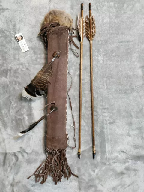 Native American HANDMADE Navajo Bow & Arrow Quiver Set- Ronnie  Etcitty