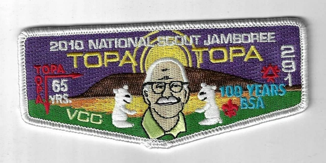 OA 291 Topa Topa 2010 National Jamboree Flap WHT Bdr. Ventura County CA