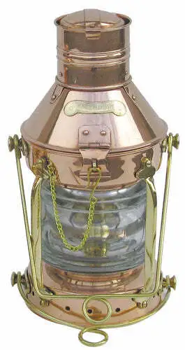 Ankerlampe Kupfer/Messing Petroleumbrenner  32cm