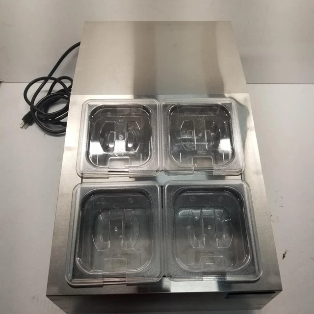 Arctic Air ACP4SQ 15" Refrigerated Compact 4 Pan Counter-Top Prep Unit