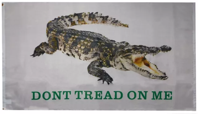 Aligator Gadsden Don't Tread On Me White 100D 3x5 3'x5' Woven Poly Nylon Flag