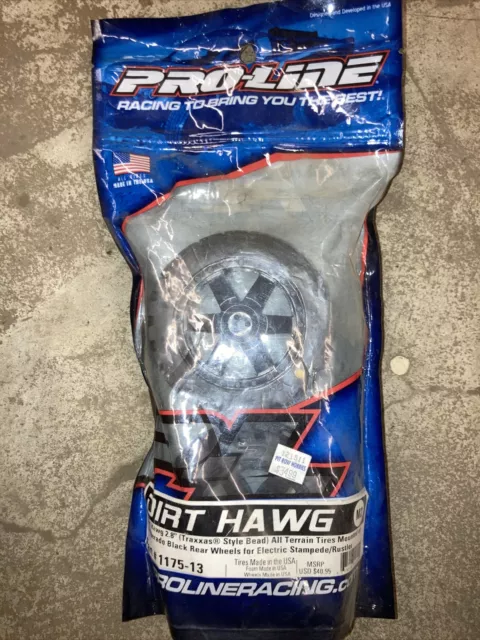 Pro-Line Dirt Hawg 2.8" Tires w/Desperado Electric Front Wheels (Black) (M2) NIP