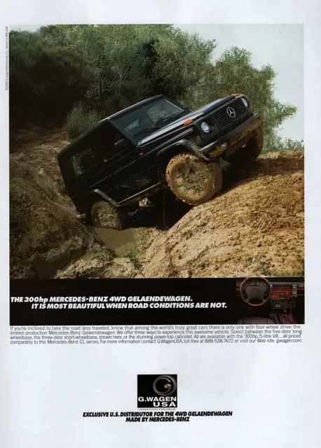 2001 Mercedes-Benz G Wagon Original Print Ad