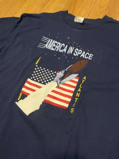 Vintage Atlantis America in Space T-shirt - 90s Single Stitch