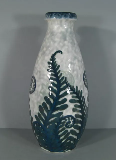 Camille Tharaud Ancien Grand Vase Porcelaine Émaillée Limoges Décor Fougères