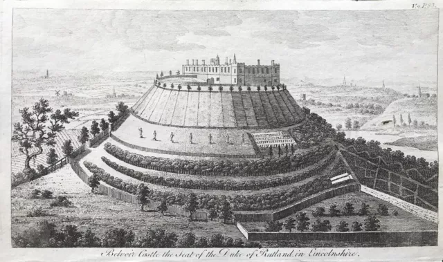 1776 Antique Print; Belvoir Castle, Leicestershire by Goadby