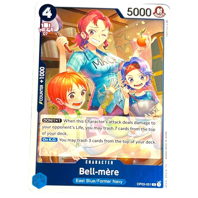 ONE PIECE CARD Pillars Of Strength Eng Op03051 Bell Mere R Rare 2.80 PicClick