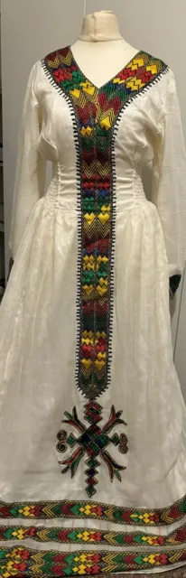 Ethiopian Eritrean Traditional Dress Gown Habesha Kemis For Wedding Church Gift