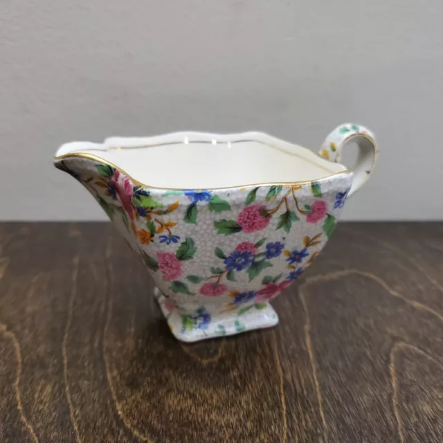 Royal Winton Grimwades Old Cottage Chintz Ascot Creamer Circa 1930s Pre 1960 Vtg