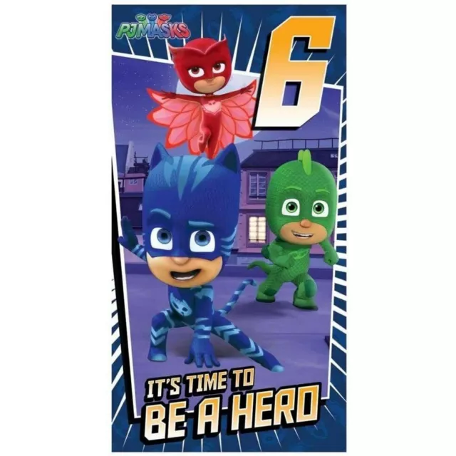 PJ Masks - Carte de vœux IT'S TIME TO BE A HERO (SG33928)