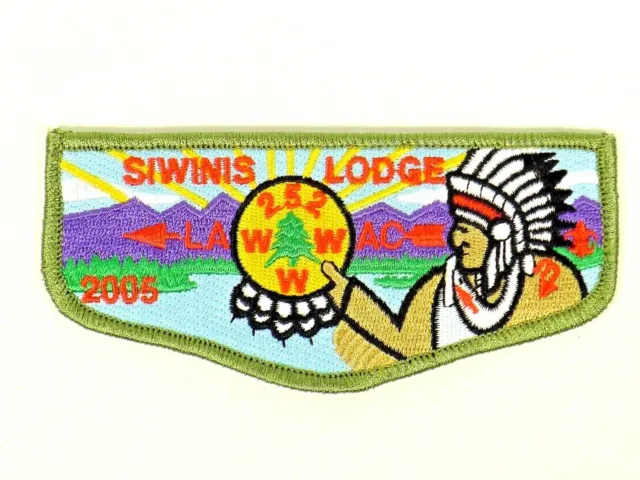 2005 Boy Scout Siwinis Lodge 252 LAAC NOAC OA Flap Patch BSA WWW