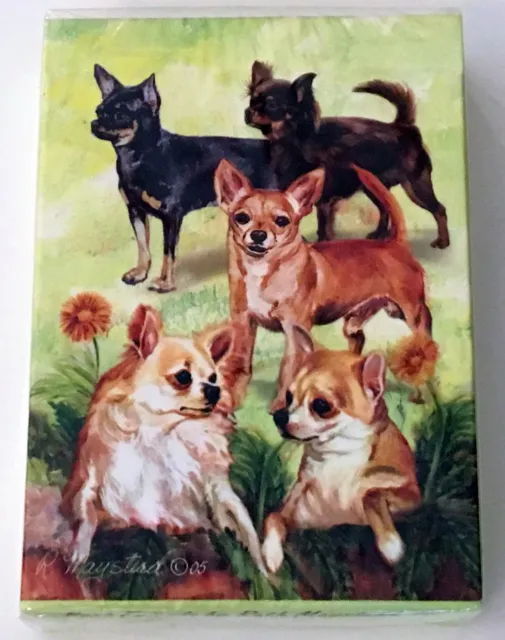 NEW Chihuahuas Standard Size Playing Cards Deck Chi Puppy Dog Poker Games Gift