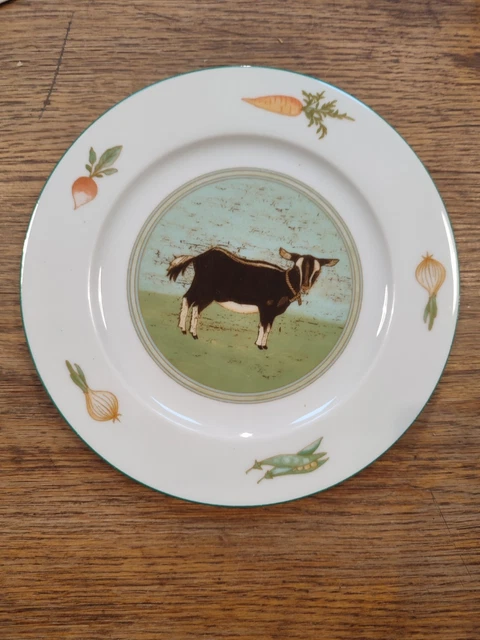 6 assiettes creuses porcelaine blanche dorée bavaria modèle annabell