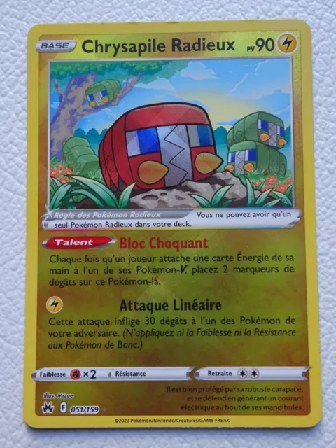 Carte POKEMON - Chrysapile radieux PV90 051/159 - EB12.5 Zénith Suprême FR /J