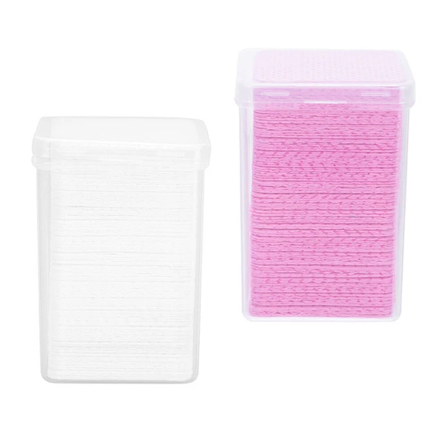 2 Boxes Eyelash Glue Pad Eyelash Cleaning Pads Cotton Wipes Extension Glue