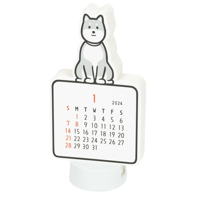 GREETING LIFE 2024 Calendar NORITAKE Die Cut Dog Desktop C1561NT EUR