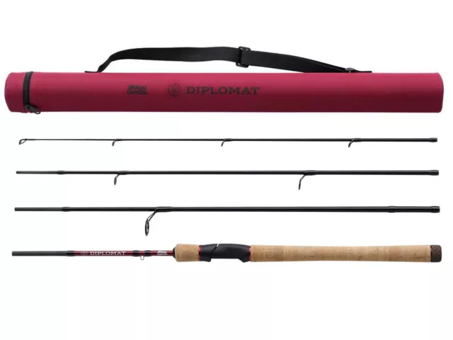 Spinning Rod Abu Garcia Diplomat V2 Travel 2.13m-2.74m 4-Sections Rods Tube case