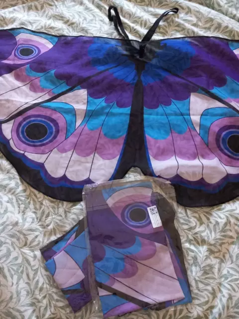NUOVO vestito ali di farfalla. blu/viola. Due disponibili