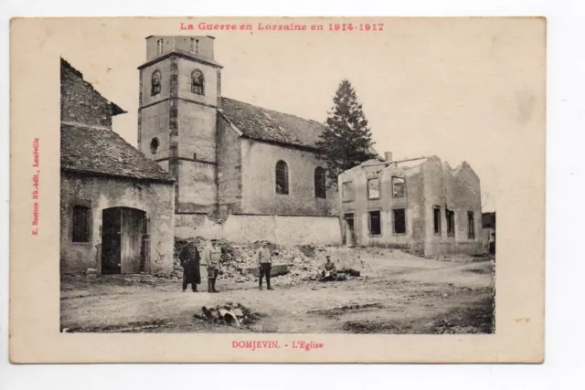 DOMJEVIN par Lunéville Meurthe et moselle CPA 54 l'église et village en ruines
