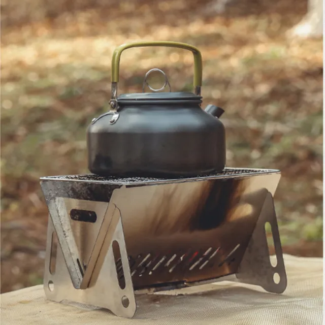 Outdoor Stainless Steel Grill Mini Folding BBQ Grill Portable Camping Stove 3