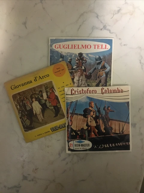 view-master  Lotto Di Tre Titoli - GUGLIELMO TELL - GIOVANNA D’ARCO - COLOMBO