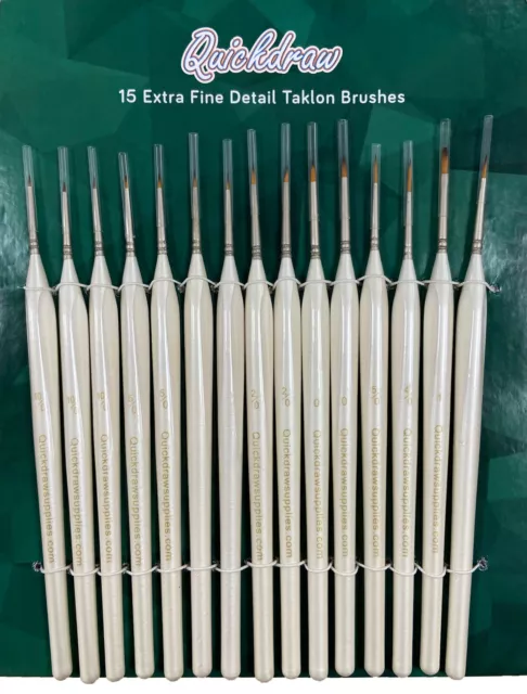 Set 15 Miniatura Extra Fine Dettagli Modellazione Unghie Arte Craft Pennello Set