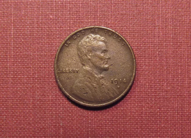 1914-D Lincoln Wheat Cent - Environmental Damage, Pitted, Low Mintage